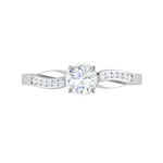 Load image into Gallery viewer, 0.30 cts Solitaire Diamond Shank Platinum Ring JL PT RP RD 138   Jewelove.US
