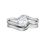 Load image into Gallery viewer, 0.30 cts Solitaire Diamond Twisted Shank Platinum Ring JL PT MHD287-A   Jewelove.US
