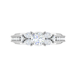 Load image into Gallery viewer, 0.30 cts Solitaire with Pear Diamond Split Shank Platinum Ring JL PT MHD0215M   Jewelove.US
