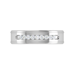 Platinum Unisex Ring with Diamonds JL PT MB RD 140   Jewelove.US