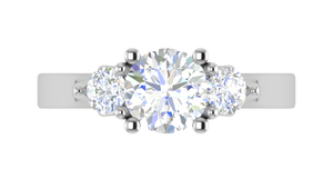 1 Carat Solitaire Diamond Accents  Platinum Ring JL PT R3 RD 140   Jewelove.US