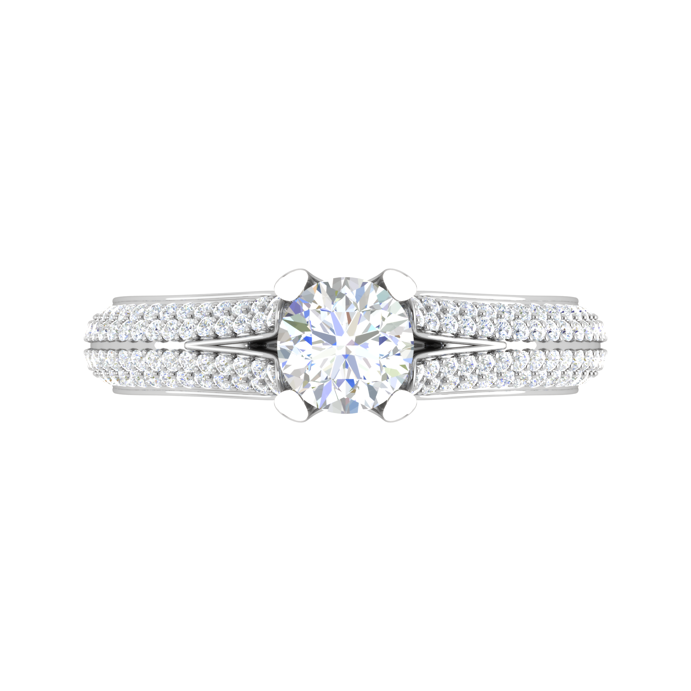 0.30 cts Solitaire Diamond Split Shank Platinum Ring JL PT RP RD 155   Jewelove.US