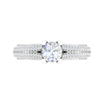 Load image into Gallery viewer, 0.30 cts Solitaire Diamond Split Shank Platinum Ring JL PT RP RD 155   Jewelove.US
