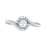 Load image into Gallery viewer, 0.50 cts. Platinum Solitaire Ring with Twisted Diamond Shank JL PT RH RD 225   Jewelove.US
