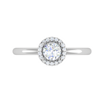 Load image into Gallery viewer, 0.50 cts Solitaire Halo Diamond Platinum Ring JL PT RH RD 216   Jewelove.US
