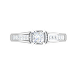 Load image into Gallery viewer, 0.30 cts. Princess Cut Diamond Split Shank Platinum Solitaire Engagement Ring JL PT RP PR 206   Jewelove.US
