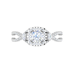 Load image into Gallery viewer, 0.50cts. Cushion Solitaire Diamond Platinum Ring JL PT R3 PR 176   Jewelove.US
