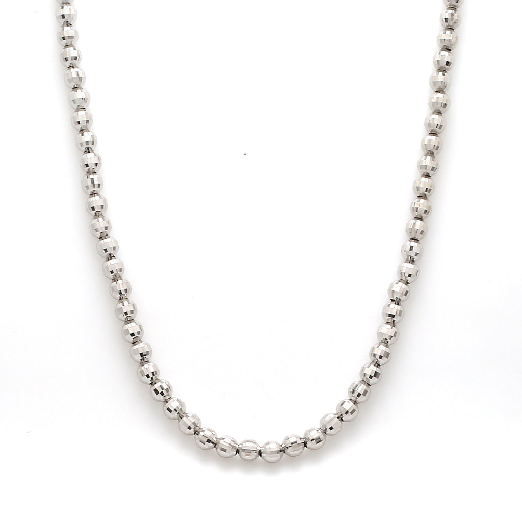 4mm Japanese Platinum Chain with Diamond Cut Balls JL PT CH 744   Jewelove.US