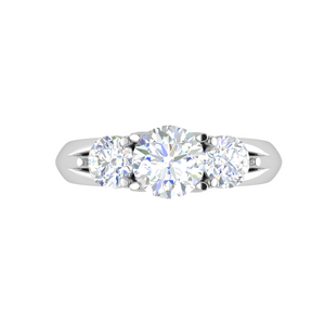 0.70 cts. Solitaire Diamond Accents Platinum Engagement Ring JL PT R3 RD 120   Jewelove.US