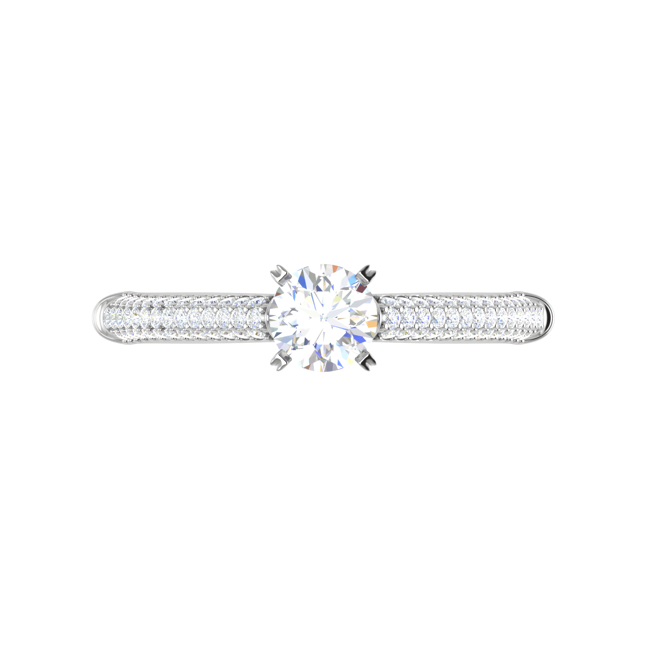 0.30 cts Solitaire Diamond Split Shank Platinum Ring for Women JL PT RP RD 151   Jewelove