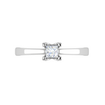 Load image into Gallery viewer, 0.15 cts. Princess Cut Solitaire Diamond Platinum Engagement Ring JL PT MHD273EG   Jewelove.US
