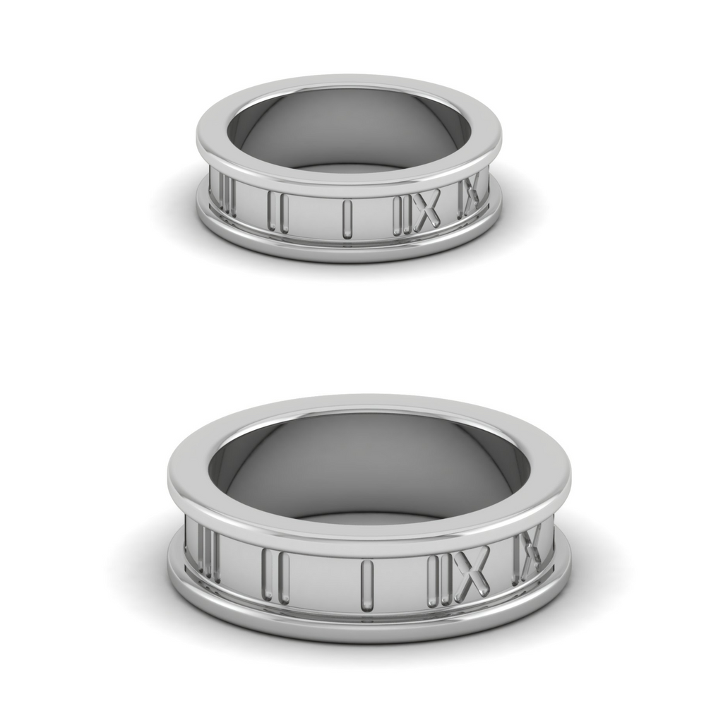 Plain Platinum Couple Ring JL PT MB 131  Both Jewelove.US