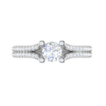Load image into Gallery viewer, 0.30 cts Solitaire Diamond Split Shank Platinum Ring JL PT RP RD 181   Jewelove.US
