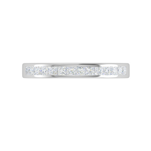 Platinum Half Eternity Princess cut Diamonds Ring for Women JL PT WB PR 135   Jewelove
