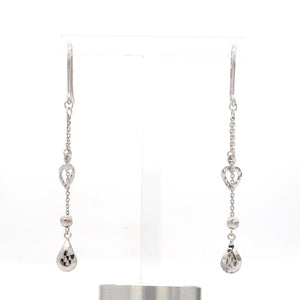 Japanese Platinum Earrings with Diamond Cutting for Women JL PT E 285   Jewelove.US
