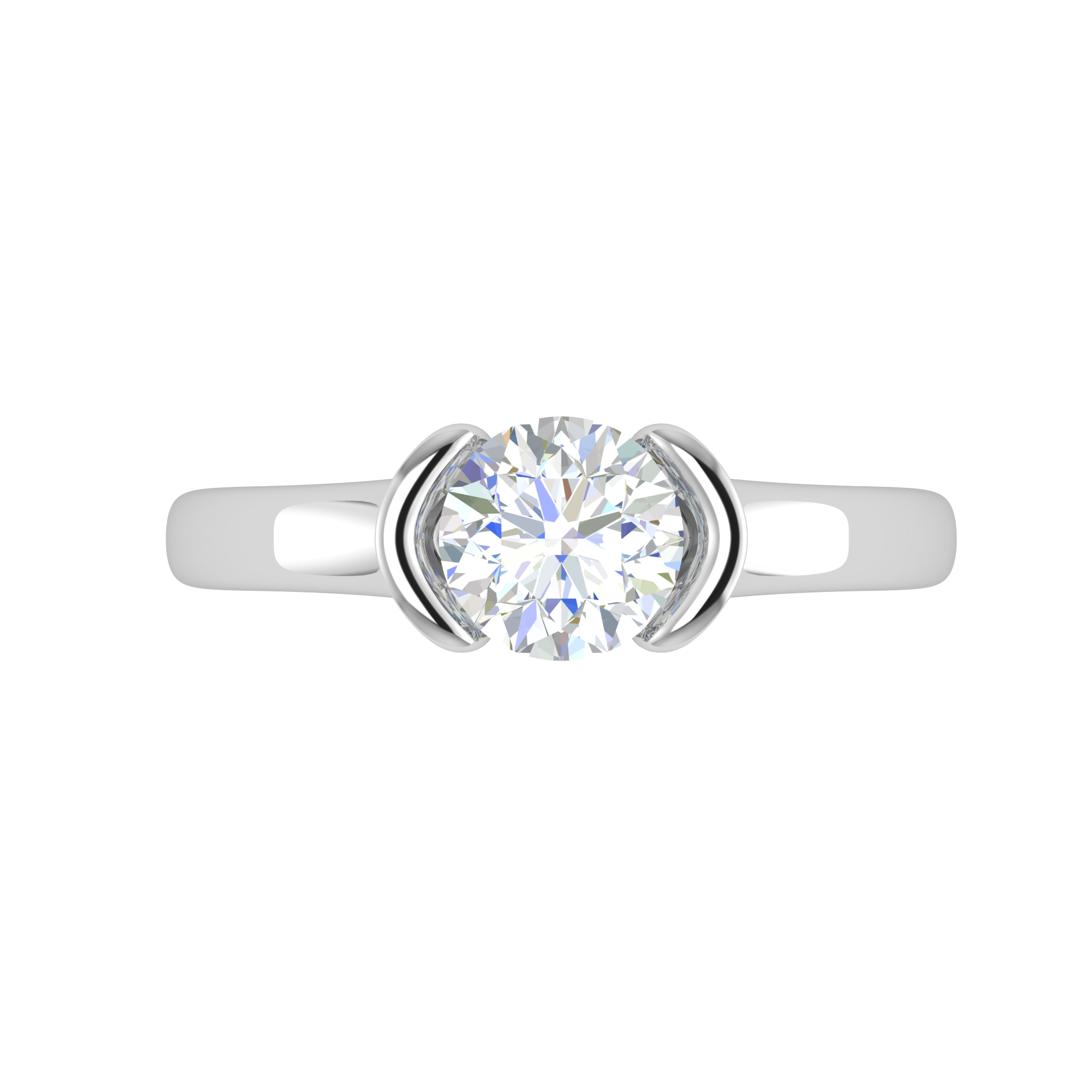 0.50 cts Solitaire Platinum Ring JL PT RS RD 139   Jewelove.US
