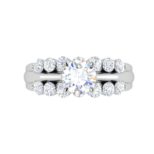 0.30cts Solitaire Diamond Split Shank Platinum Ring JL PT WB5665E   Jewelove.US