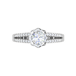 Load image into Gallery viewer, 0.30 cts. Solitaire Halo Diamond Split Shank Platinum Engagement Ring  for Women JL PT WB6017   Jewelove
