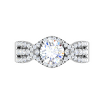 Load image into Gallery viewer, 0.50cts Solitaire Halo Diamond Split Shank Platinum Ring JL PT WB5917E   Jewelove.US
