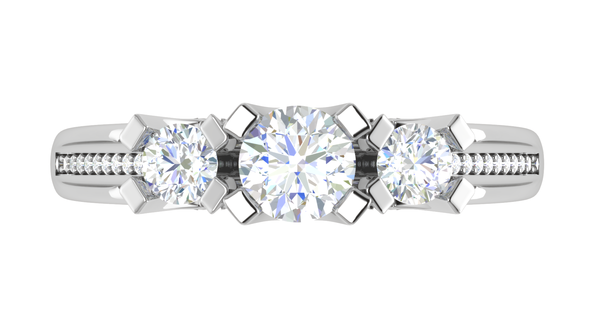 0.50 cts Solitaire Diamond Split Shank Platinum Ring JL PT R3 RD 171   Jewelove.US