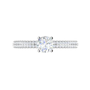 0.30 cts Solitaire Diamond Split Shank Platinum Ring JL PT RP RD 146   Jewelove.US