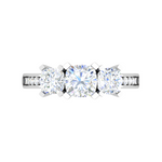 Load image into Gallery viewer, 0.50cts. Cushion Solitaire Diamond Platinum Ring JL PT R3 CU 133   Jewelove.US
