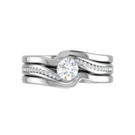 Load image into Gallery viewer, 0.30 cts Solitaire Shank Diamond Platinum Ring JL PT RP RD 222   Jewelove.US
