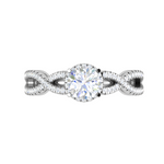 Load image into Gallery viewer, 0.50 cts Solitaire Single Halo Diamond Split Shank Platinum Diamond Ring JL PT RH RD 193   Jewelove.US
