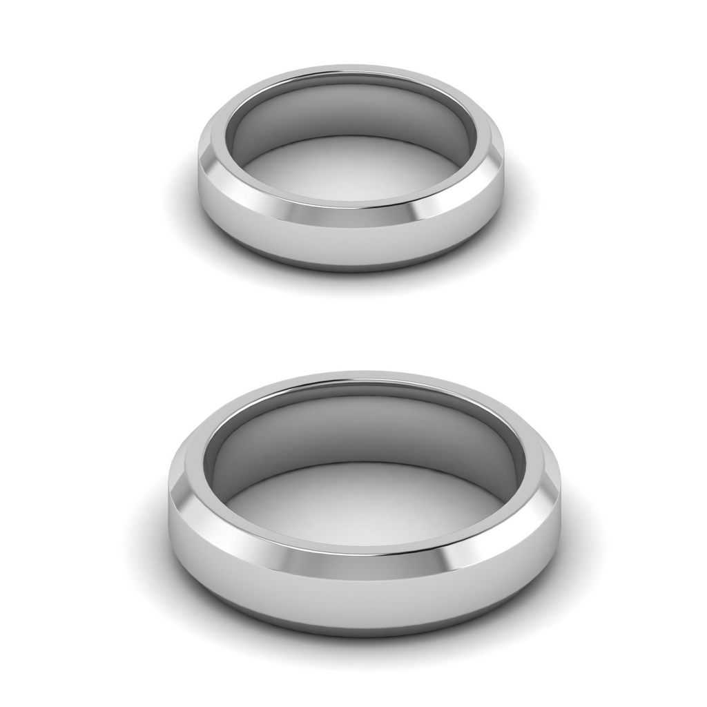 Plain Platinum Couple Ring JL PT MB 147  Both Jewelove.US