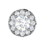 Load image into Gallery viewer, 0.50.cts Solitaire Platinum Halo Diamond Pendant for Women JL PT P PF6135   Jewelove.US
