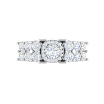 Load image into Gallery viewer, 0.30cts Solitaire Halo Diamond Split Shank Platinum Ring JL PT 51776   Jewelove.US
