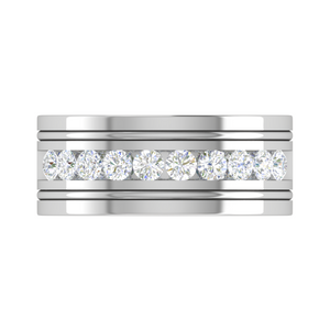 Platinum Ring with Diamonds for Men JL PT MB RD 143   Jewelove.US