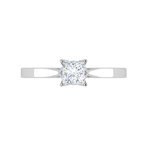 0.30 cts Princess Cut Solitaire Platinum Ring JL PT RS PR 186   Jewelove