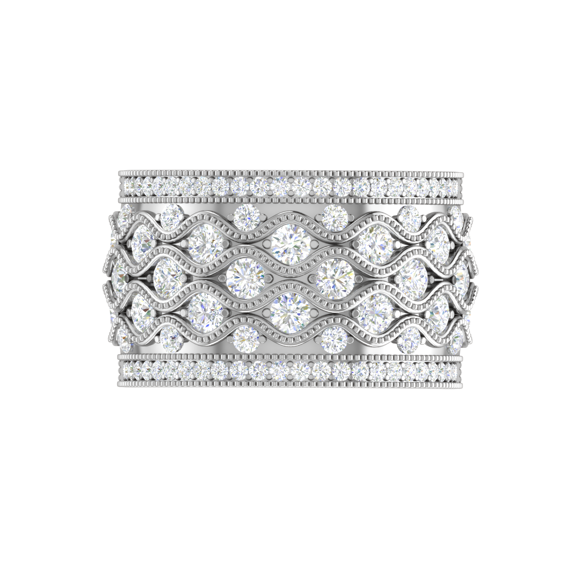 Designer Platinum Diamond Ring for Women JL PT WB6011W   Jewelove