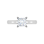 Load image into Gallery viewer, 1.00 cts Princess Cut Solitaire Platinum Diamonds Ring JL PT RS PR 122   Jewelove.US
