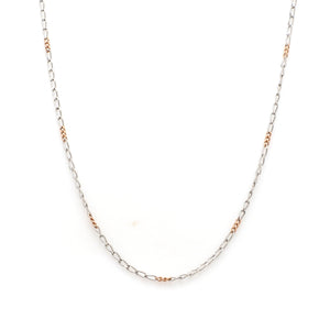 Thin Platinum & Rose Gold Chain for Women JL PT CH 953