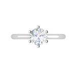 Load image into Gallery viewer, 1 Carat Solitaire 6 Prong Platinum Ring JL PT RS RD 103   Jewelove.US
