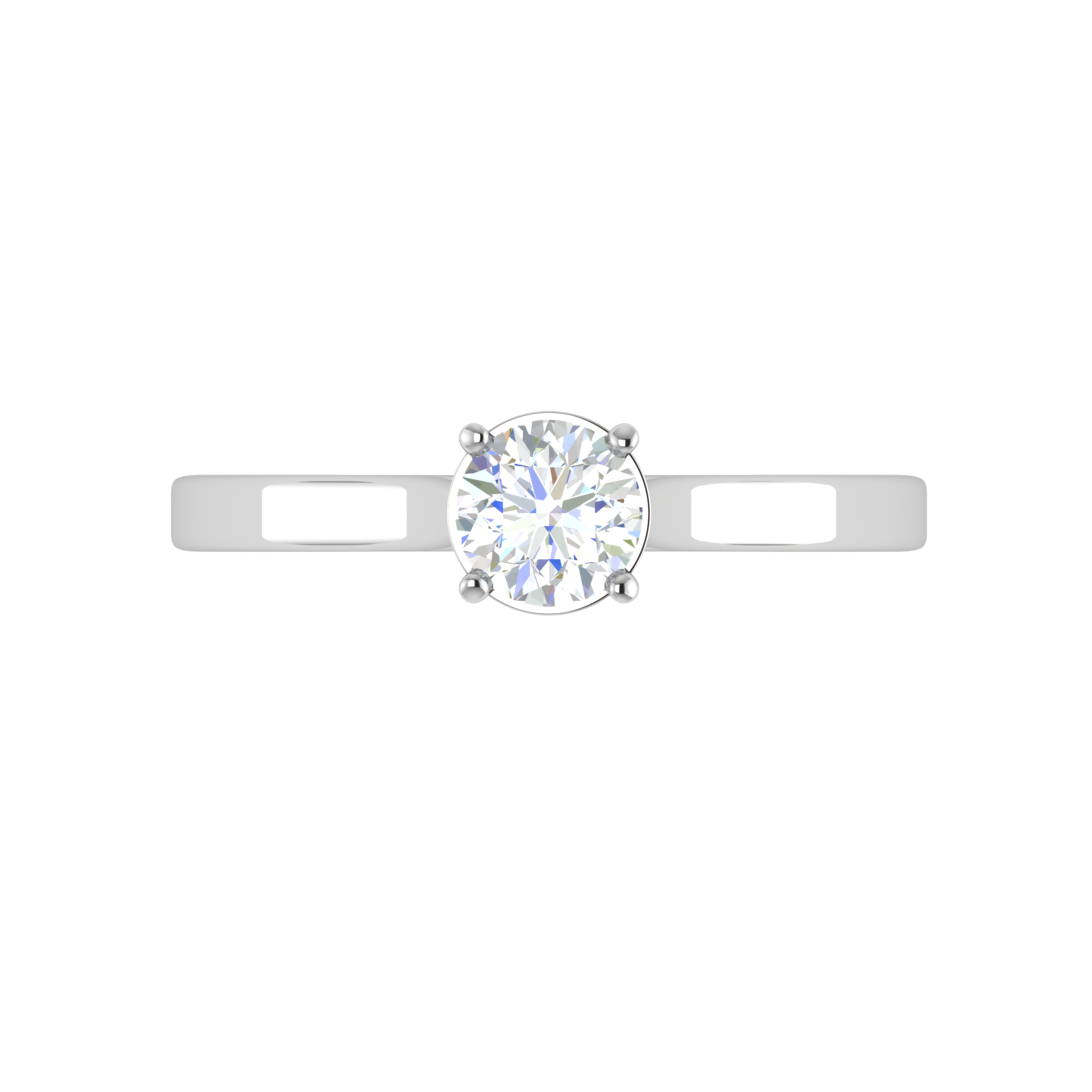 1.00 cts Solitaire Platinum Ring JL PT RS RD 104   Jewelove.US