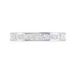 Load image into Gallery viewer, 7 Pointer Half Eternity Platinum Princess cut Diamonds Ring for Women JL PT WB PR 108   Jewelove
