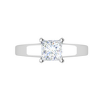 Load image into Gallery viewer, 1.00 cts Princess Cut Solitaire Platinum Ring JL PT RS PR 130   Jewelove.US
