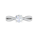 Load image into Gallery viewer, 0.30 cts Solitaire Diamond Twisted Shank Platinum Ring JL PT RP RD 172   Jewelove.US
