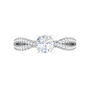 0.30 cts Solitaire Diamond Twisted Shank Platinum Ring JL PT RP RD 172   Jewelove.US