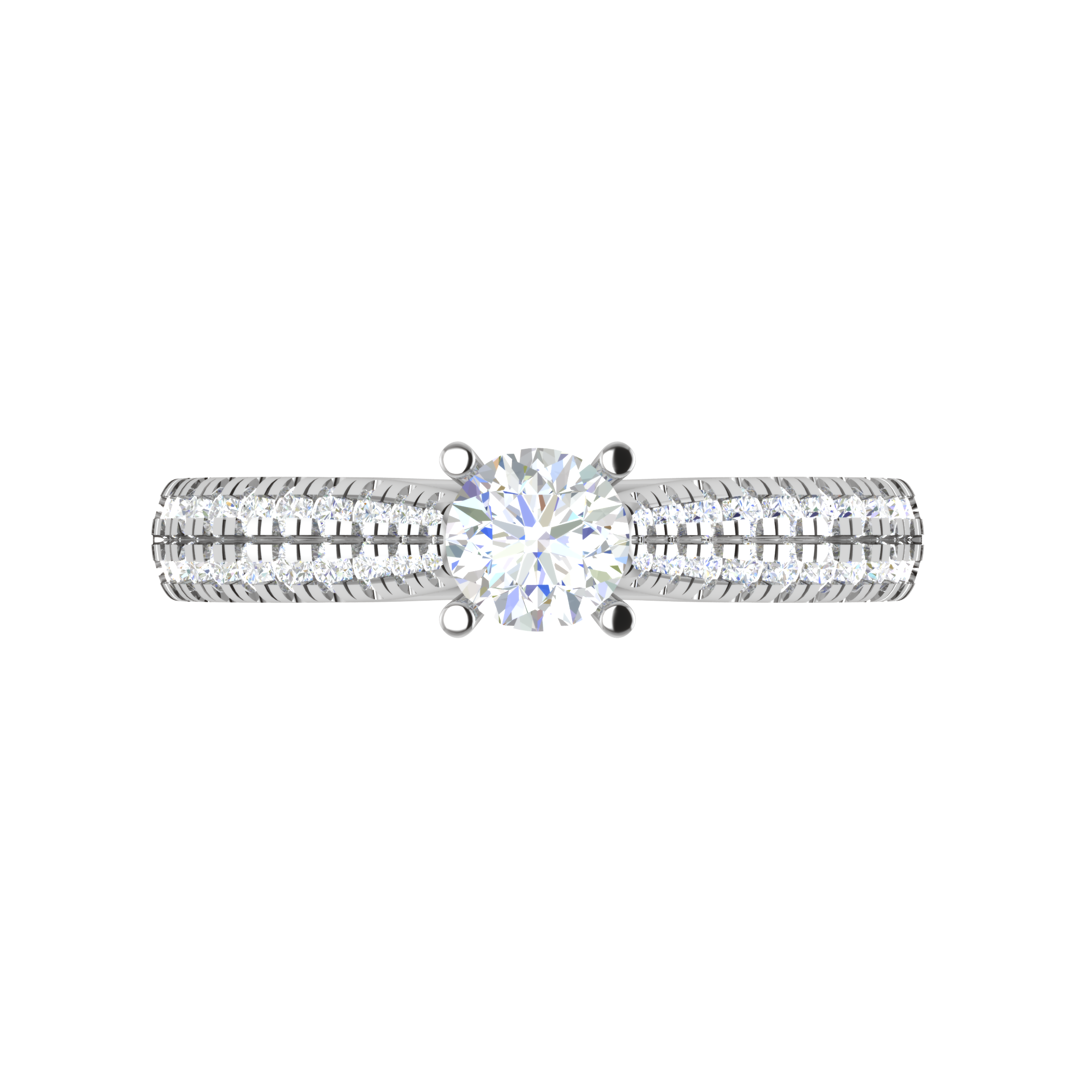 0.30 cts Solitaire Diamond Split Shank Platinum Ring JL PT RP RD 147   Jewelove.US