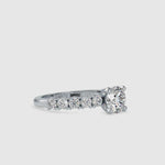 Load and play video in Gallery viewer, 0.50cts. Solitaire Platinum Diamond Shank Engagement Ring JL PT 0067
