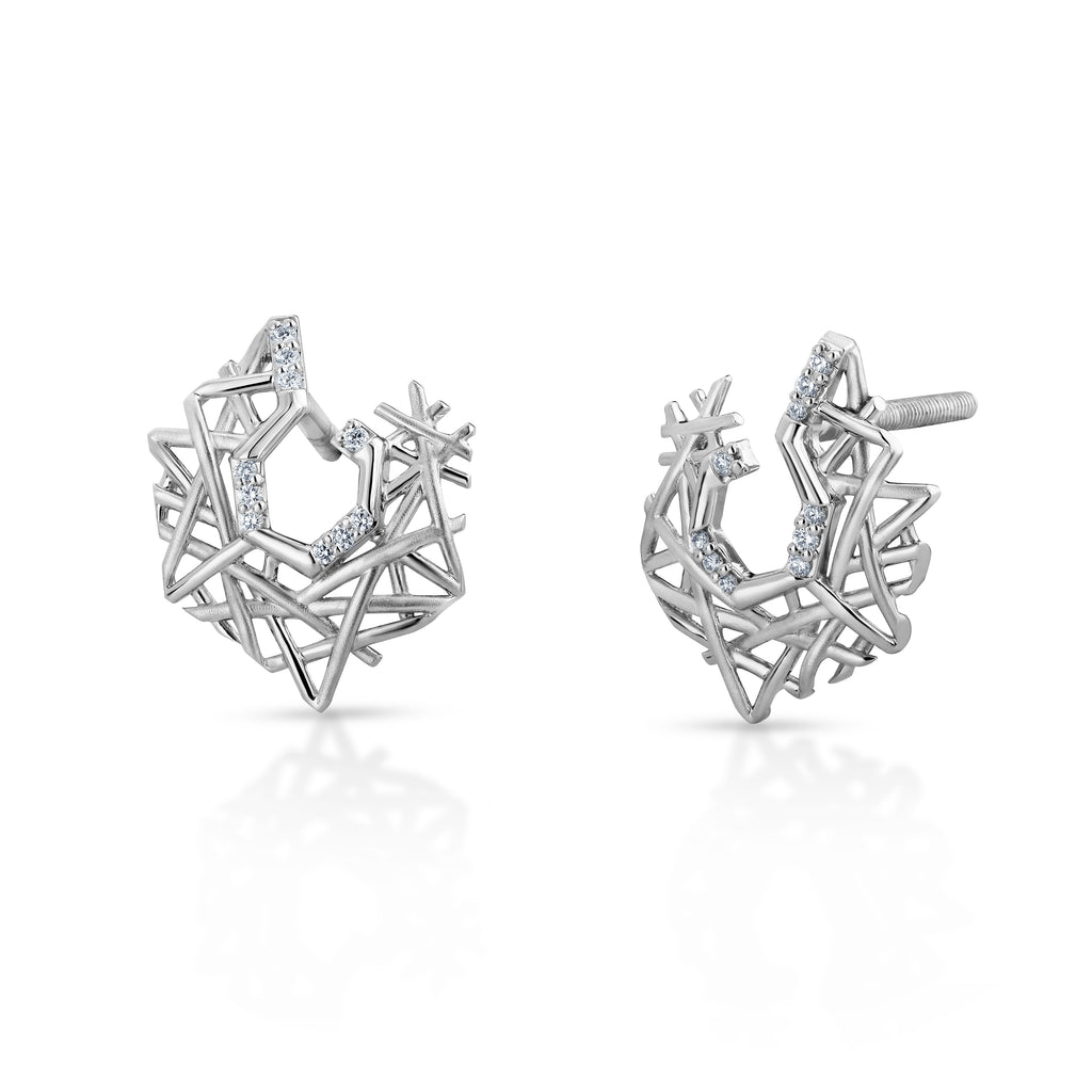 Evara Platinum Diamonds Earrings for Women JL PT E 224   Jewelove.US