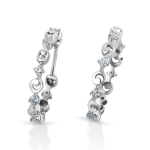 Evara Platinum Diamonds Earrings for Women JL PT E 226  VVS-GH Jewelove.US