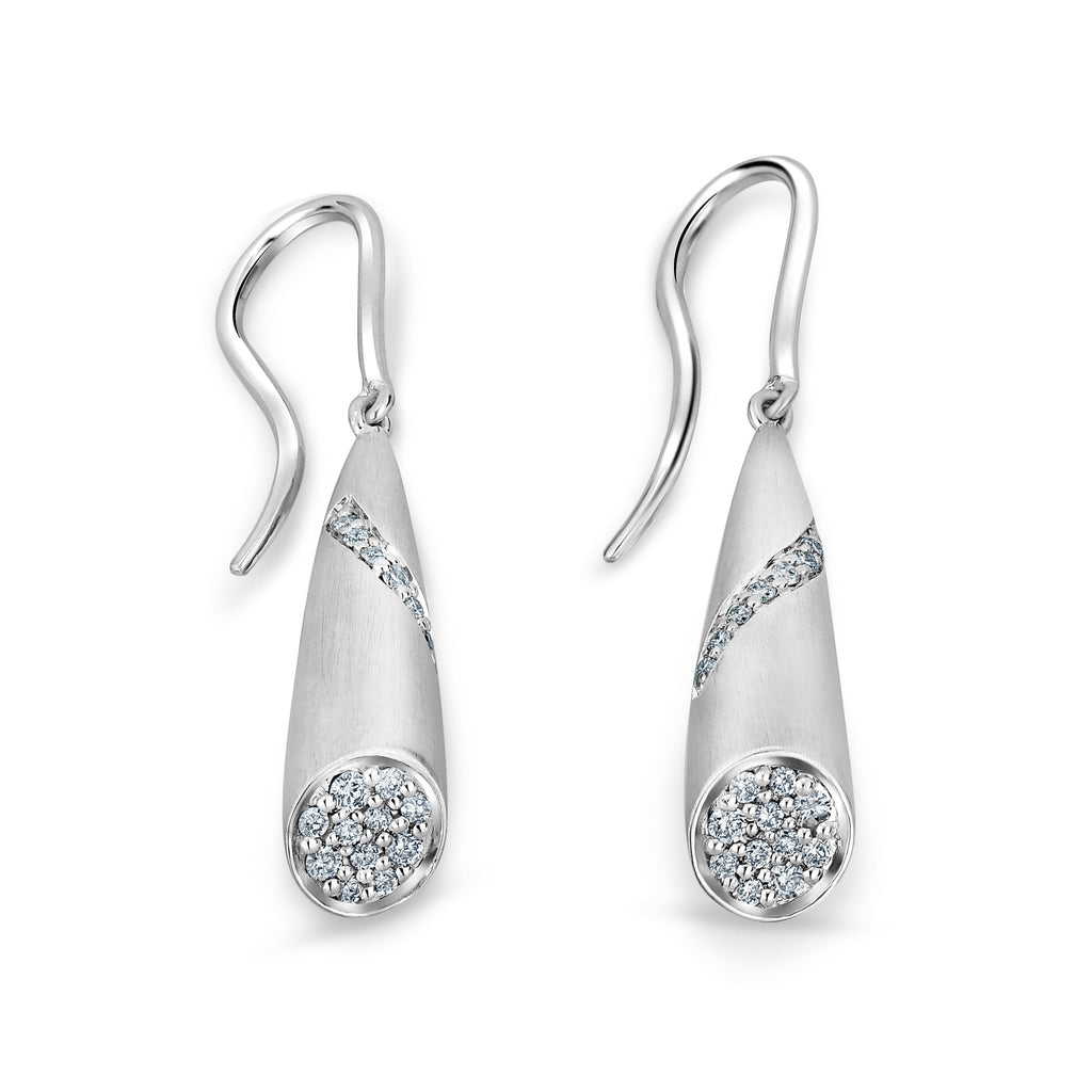 Evara Platinum Diamonds Earrings for Women JL PT E 229   Jewelove.US