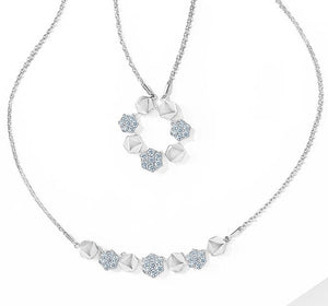Platinum Evara Detachable Hexagonal Necklace JL PT N 179