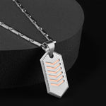 Load image into Gallery viewer, Men of Platinum | Striking Dual Tone Platinum &amp; Rose Gold Pendant for Men JL PT P 190   Jewelove.US
