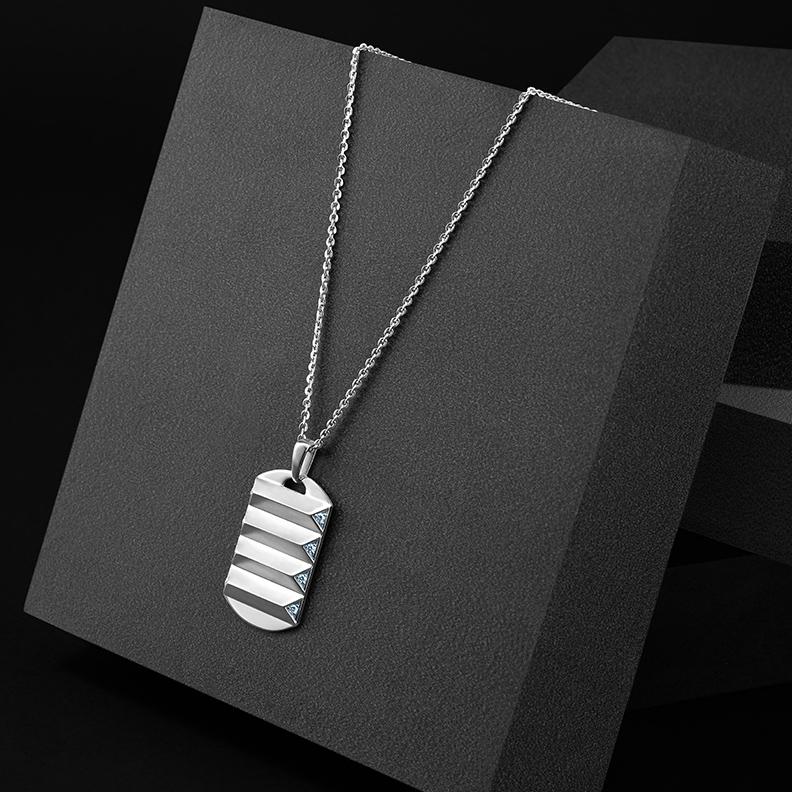 Men of Platinum | Elevated Curvature Diamond Pendant for Men JL PT P 194   Jewelove.US